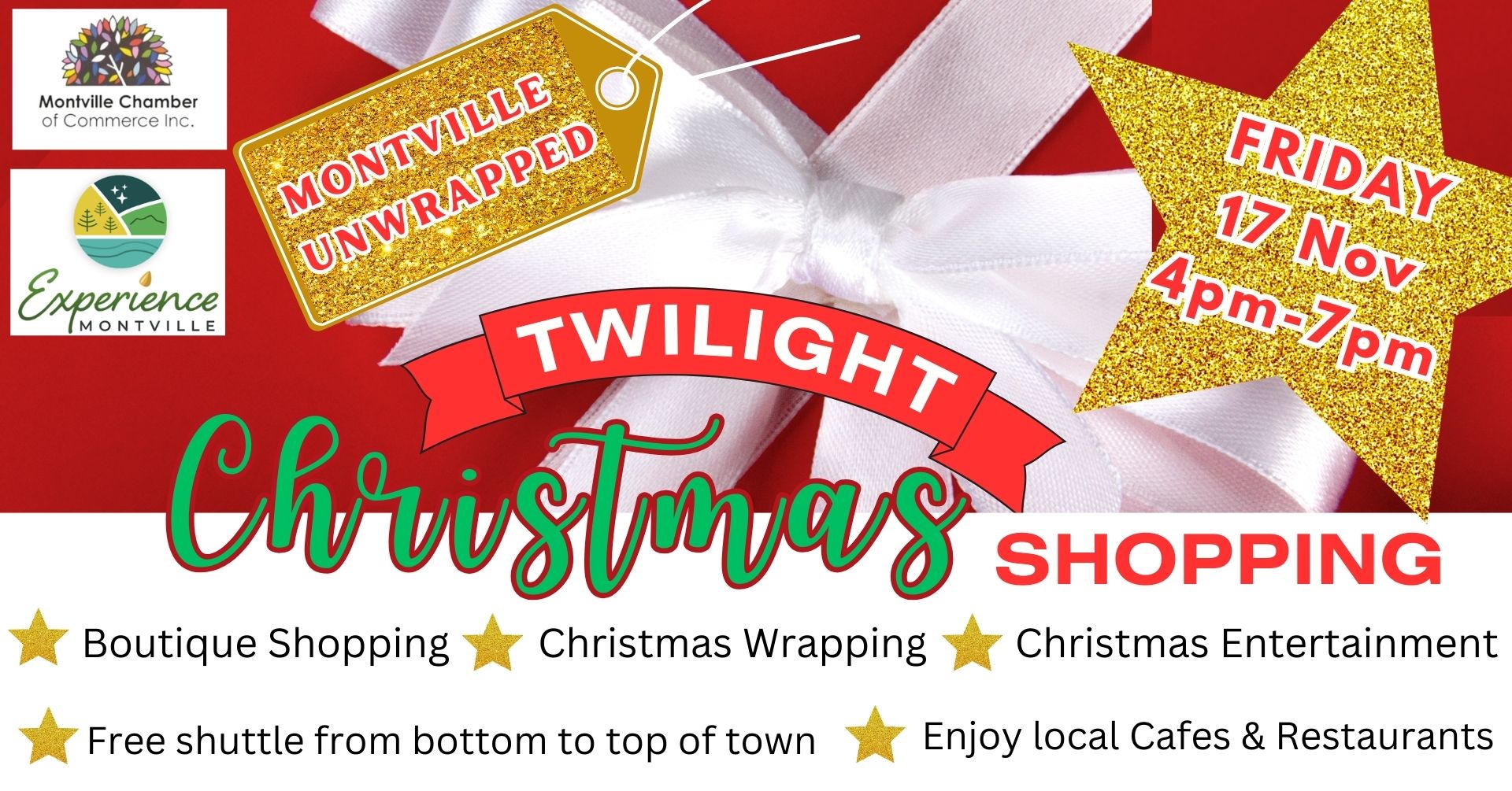 Montville Unwrapped Twilight Christmas Shopping